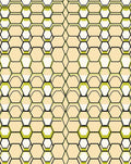 Golden Honeycomb Pattern Rug