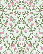 Pink Blossom Vine Pattern Rug