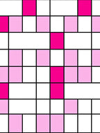 Geometric Squares With Pink Hues Rug