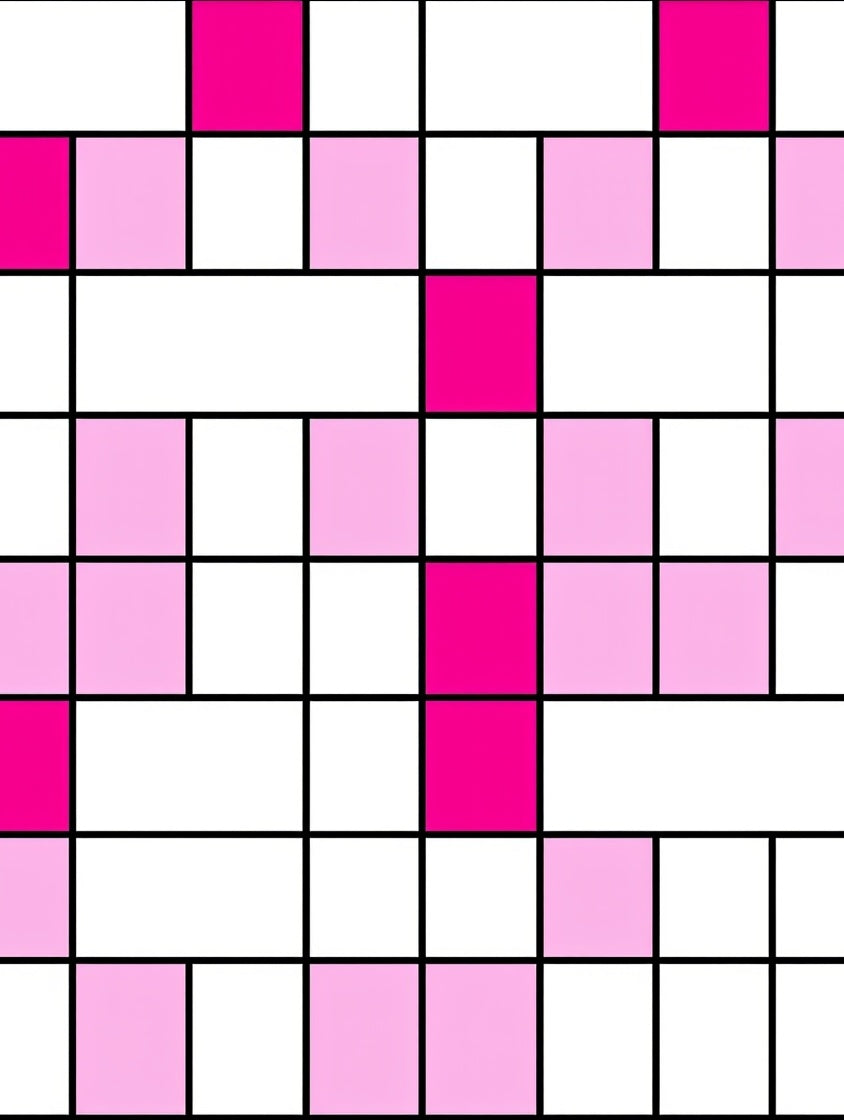 Geometric Squares With Pink Hues Rug