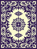 Ornate Floral Symmetry Design Rug