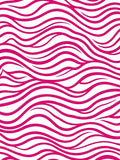 Vibrant Pink Wavy Stripe Pattern Rug