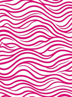 Vibrant Pink Wavy Stripe Pattern Rug