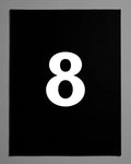 Bold Number 8 Black And White Rug