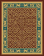 Intricate Lattice Border Design Rug