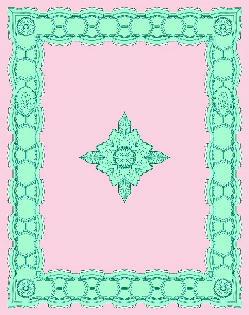 Elegant Geometric Mandala Pattern Rug