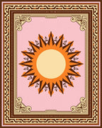 Sunburst Border Pattern Rug