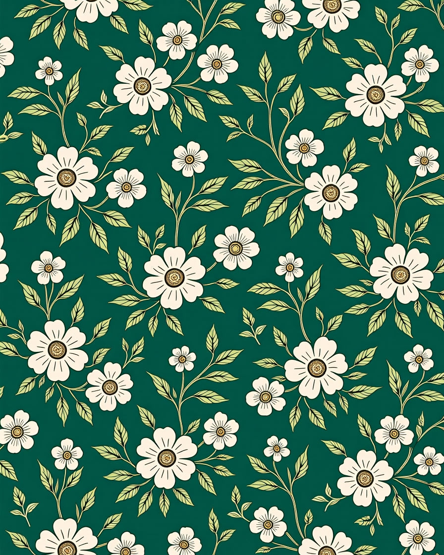 Elegant Floral Vine Pattern Rug
