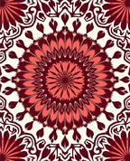 Ornate Floral Mandala Pattern Rug
