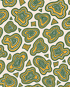 Abstract Geode Pattern Funky Design Rug