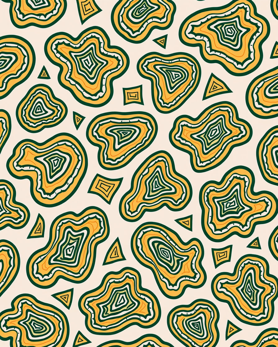 Abstract Geode Pattern Funky Design Rug