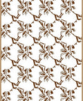 Brown Branch and Bud Pattern Rug