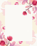 Painterly Floral Abstract Pink Rug