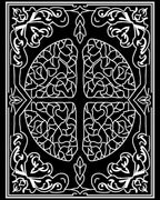 Monochromatic Floral Vine Medallion Rug