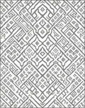 Geometric Maze With Floral Accents Rug