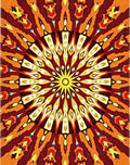 Radiant Sun Mandala Pattern Rug