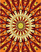 Radiant Sun Mandala Pattern Rug