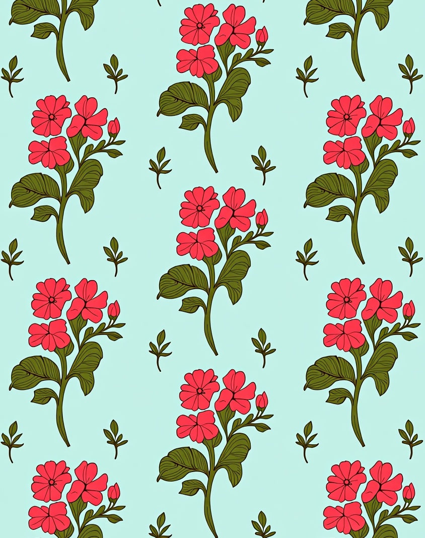 Coral Bloom Floral Pattern Rug