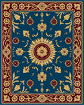 Ornate Floral Sunburst Pattern Design Rug