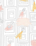Modern Geometric Abstract Brushstrokes Rug