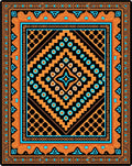 Bold Geometric Diamond With Tribal Accents Rug