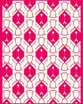 Crimson Cream Geometric Symmetry Design Rug