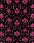 Ornate Magenta Floral Damask Pattern Rug