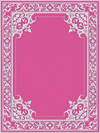 Intricate Floral Frame Design Rug