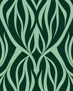 Organic Flowing Leaf Pattern Rug
