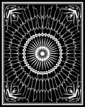 Spiderweb Centerpiece Black White Design Rug
