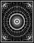 Spiderweb Centerpiece Black White Design Rug