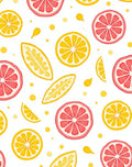 Bright Citrus Fruit Slice Pattern Rug