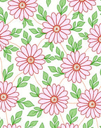 Delicate Pink Daisy Floral Pattern Rug