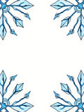 Icy Blue Diamond Snowflake Corner Rug