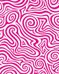 Pink White Swirling Waves Rug