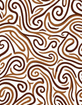 Brown Swirls Abstract Pattern Rug