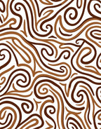 Brown Swirls Abstract Pattern Rug