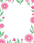 Pink Daisy Floral Pattern Rug