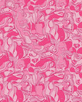 Pink Flowing Abstract Swirls Rug