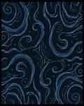 Mystical Swirls Star Pattern Rug