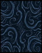 Mystical Swirls Star Pattern Rug
