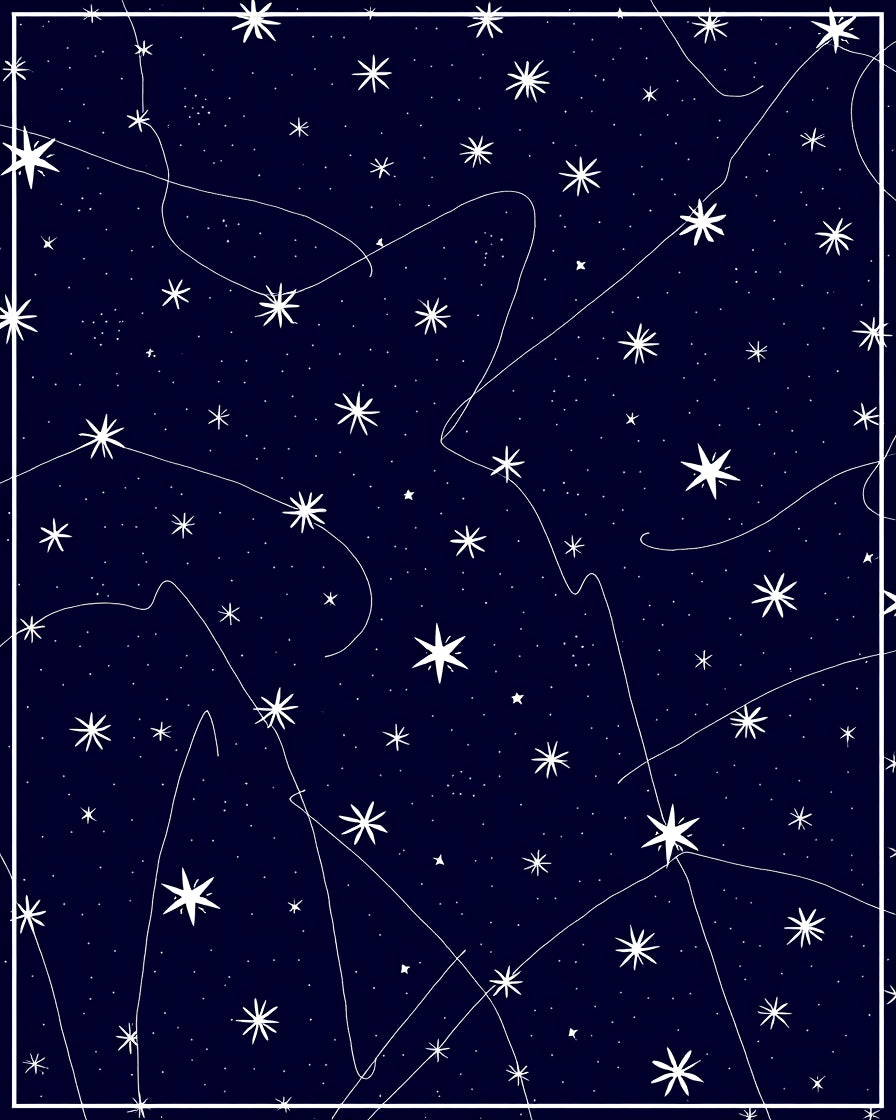 Celestial Starry Night Whimsical Design Rug