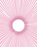 Radiant Pink Sunburst Pattern Rug