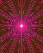 Radiant Burst Pink Brown Abstract Pattern Rug
