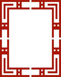 Strong Red Abstract Geometric Pattern Rug