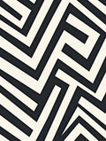 Abstract Interlocking Geometric Pattern Rug
