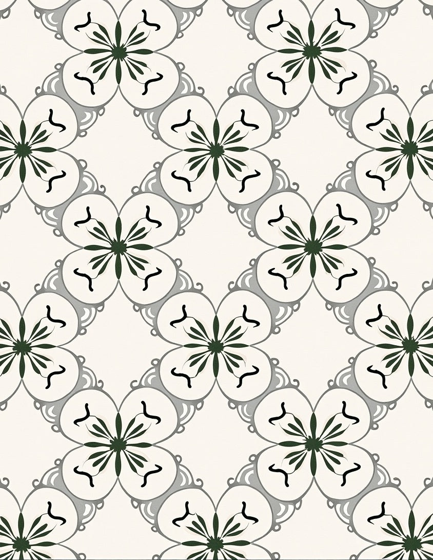 Nature Inspired Petal Geometric Design Rug