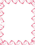 Pink Petal Border Design Rug