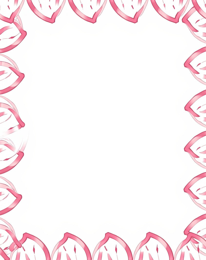Pink Petal Border Design Rug