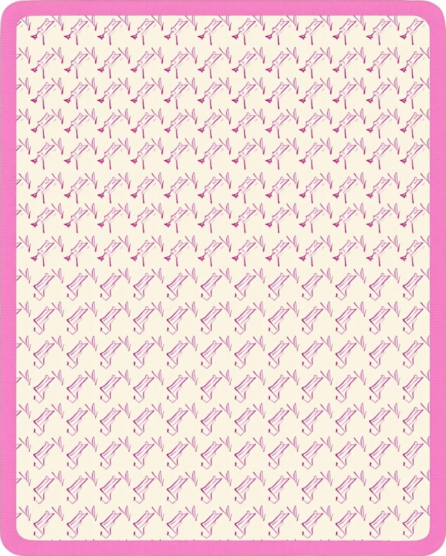 Delicate Floral Silhouette Pattern Design Rug